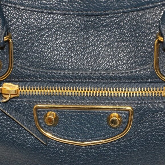 Balenciaga Chevre Gold Metallic Edge Hardware - City Blue - Picture 11 of 14